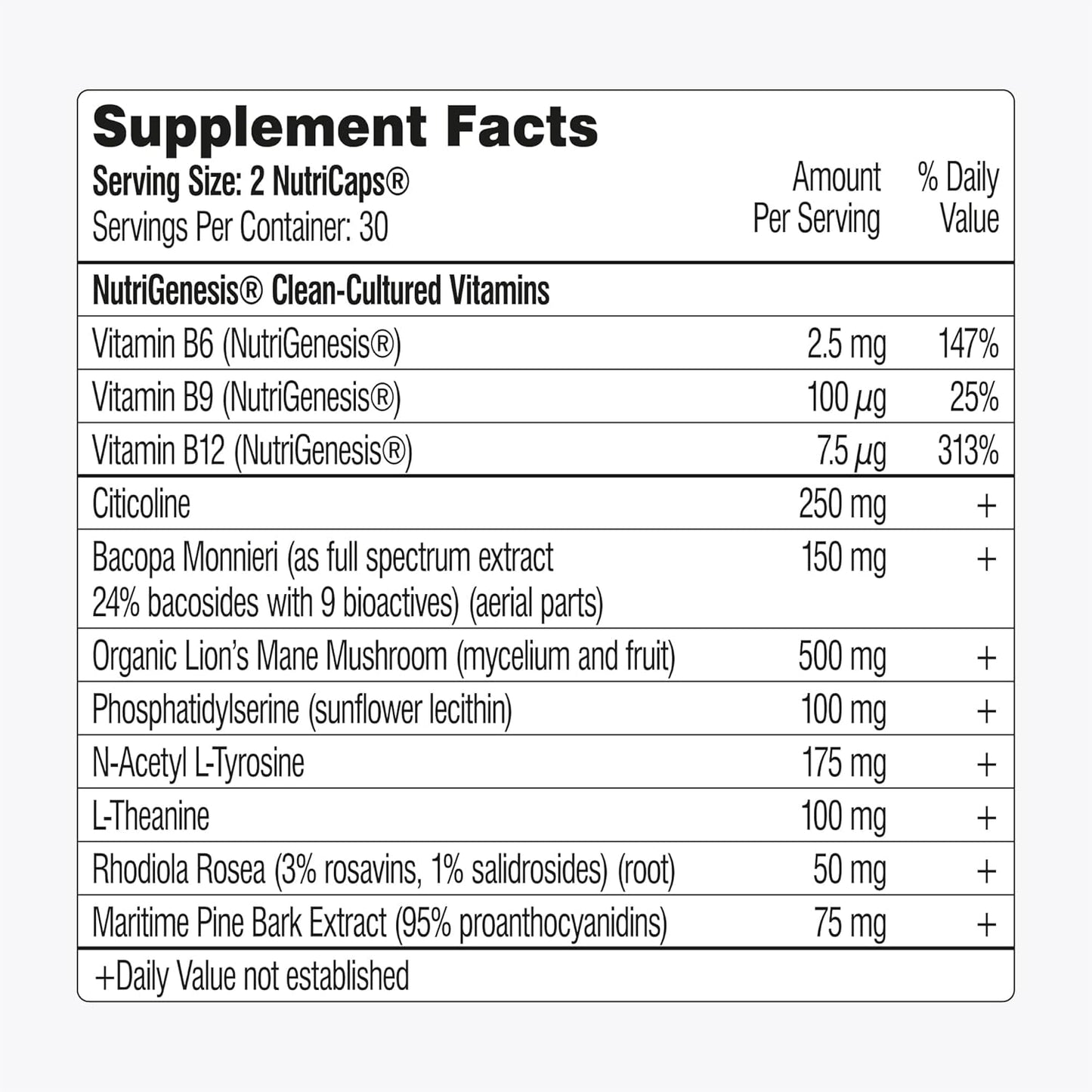 Mind Lab Pro® MLP® v4 Universal Nootropic™ Brain Booster Supplement for Focus, Memory, Clarity, Energy - 60-Count - Plant-Based, Naturally Sourced Memory Vitamins for Better Brain Health