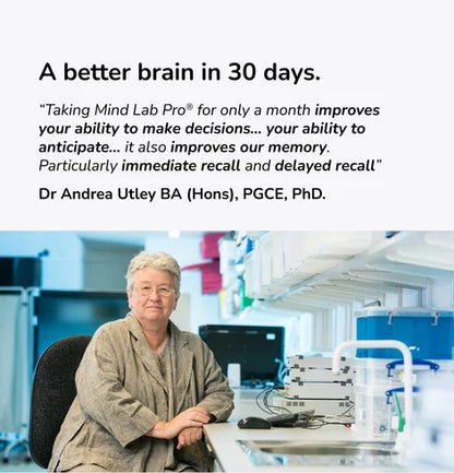 Mind Lab Pro® MLP® v4 Universal Nootropic™ Brain Booster Supplement for Focus, Memory, Clarity, Energy - 60-Count - Plant-Based, Naturally Sourced Memory Vitamins for Better Brain Health