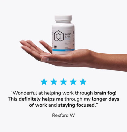 Mind Lab Pro® MLP® v4 Universal Nootropic™ Brain Booster Supplement for Focus, Memory, Clarity, Energy - 60-Count - Plant-Based, Naturally Sourced Memory Vitamins for Better Brain Health